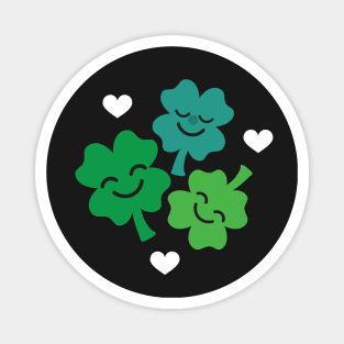 Cute Four Leaf Clovers and Hearts! Magnet